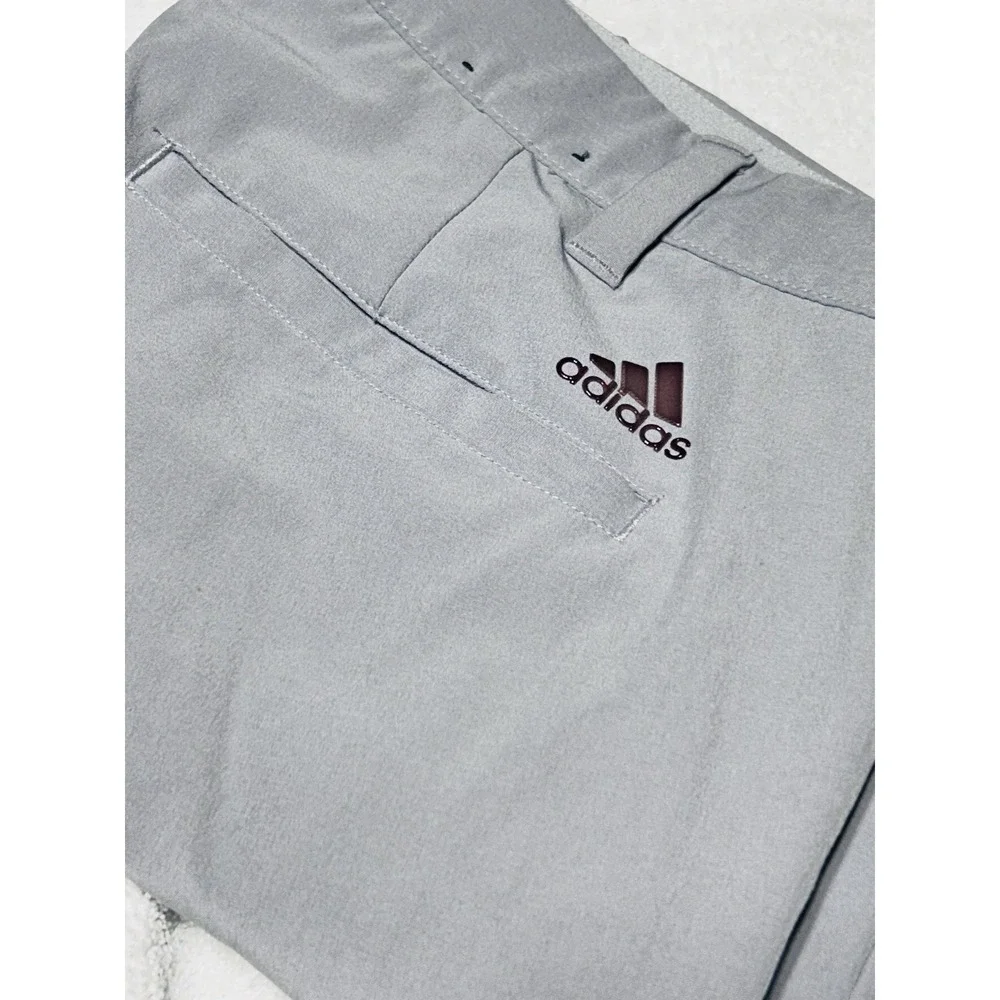 Adidas Golf Pants Mens 36x32 Gray Performance Stretch Straight Excellent